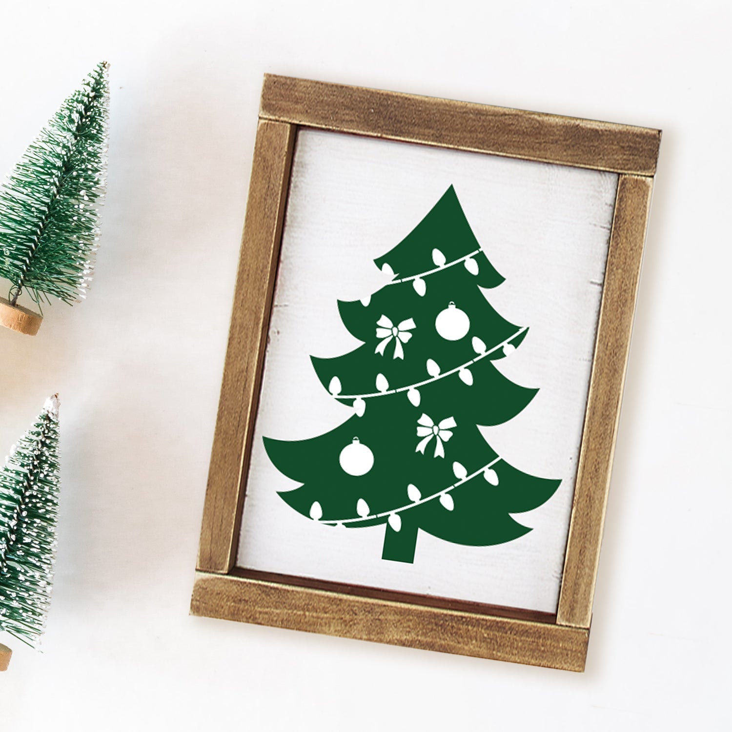diy decorate a christmas tree layering wood sign stencils, diy christmas crafts, Christmas ornament, bow, angel, dove, candy cane, snowflake, star topper, lights stencils, Christmas tree craft ideas, Christmas tree silhouette stencil