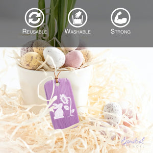 Reusable Easter Bunny Mini Tag Stencils Set (Spring Collection) Hip hop, bunny with sunflower, wreath bunny stencils