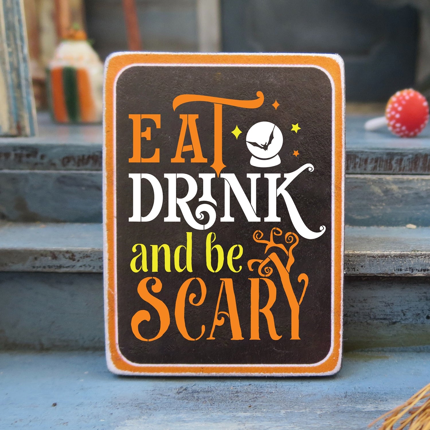 diy reusable halloween farmhouse wood sign stencils, eat drink and be scary wood sign stencil, home sweet haunted home wood sign stencil, diy halloween signs, halloween stencil cut outs, halloween crafts
