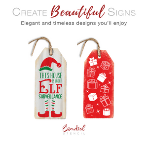 Elf Surveillance Large Tags (2-pack)-Christmas-Essential Stencil