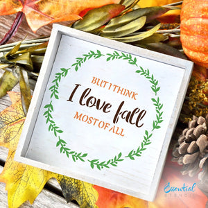 "I love fall" stencil