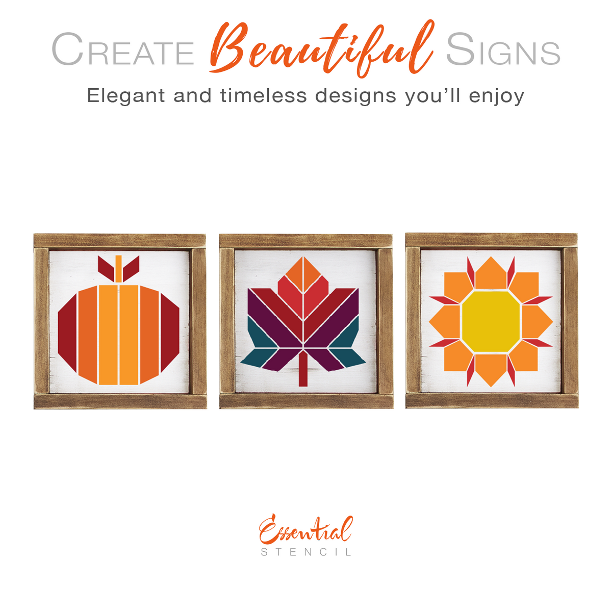 DIY reusable fall quilt square stencil, quilt stencils, pumpkin quilt template stencil, maple leaf quilt stencil for painting wood sign, sunflower quilt stencil, 8 point star quilt stencils, quilt templates, journal stencils