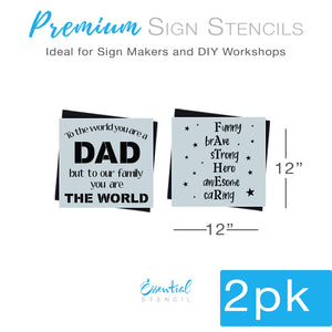 Father Stencils (2 Pack)-Family-Essential Stencil