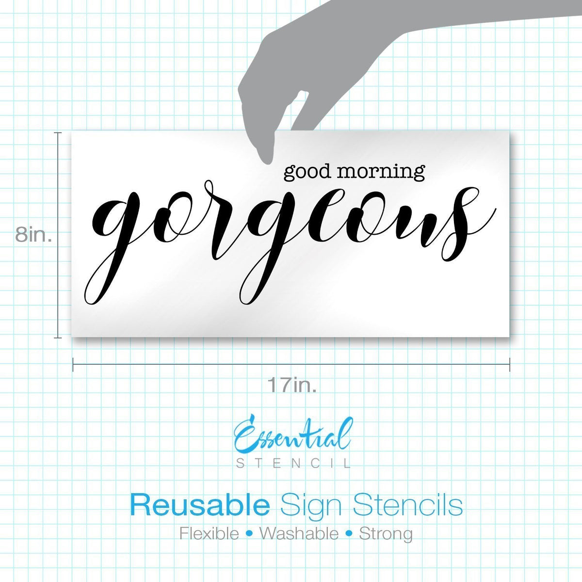 Good Morning Gorgeous + Hello There Handsome Stencil Set-Essential Stencil