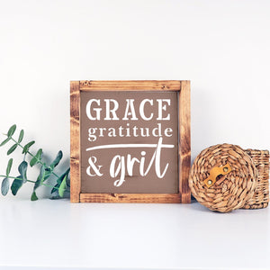 Grace, Gratitude, and Grit Mini Sign Stencils (6 Pack)-Farmhouse-Essential Stencil