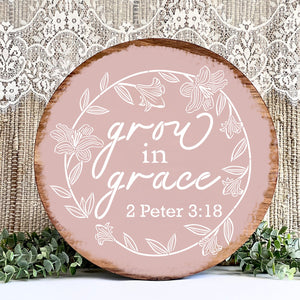 DIY reusable Christian faith scripture wood sign stencil, Grow in grace 2 Peter 3:18,  consider how the wildflowers grow -Luke 12:27, christian home decor, arts and crafts, upcycling, bible verse wall art, scripture sign reusable stencil, Spring and Easter  stencils, Lillies