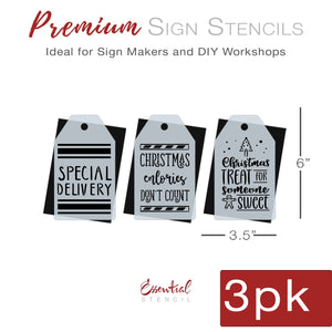 Holiday Treat Mini Tags Stencil Set (3 Pack)-Christmas-Essential Stencil