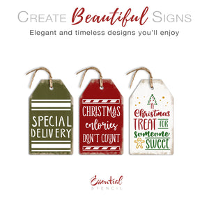 Holiday Treat Mini Tags Stencil Set (3 Pack)-Christmas-Essential Stencil