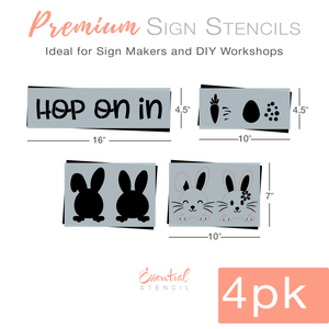 "Hop on in" Sign Stencil (4 Pack)-Spring-Essential Stencil