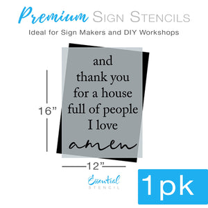 House full of Love Sign Stencil-Scripture-Essential Stencil