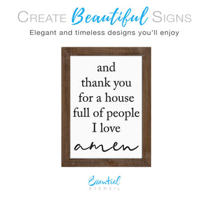 House full of Love Sign Stencil-Scripture-Essential Stencil