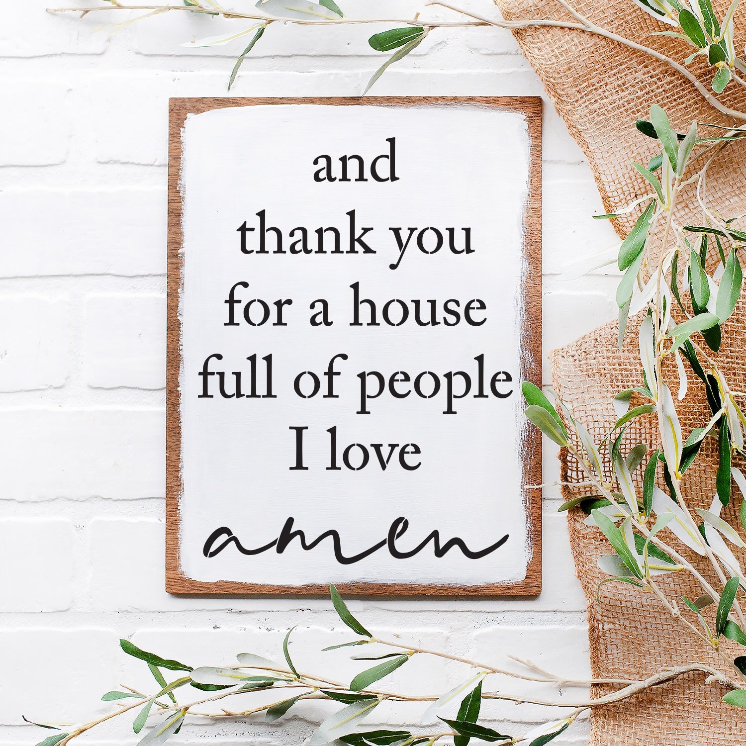 House full of Love Sign Stencil-Scripture-Essential Stencil