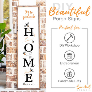 It's so good to be home | 3ft Vertical Stencil-Spring-Essential Stencil