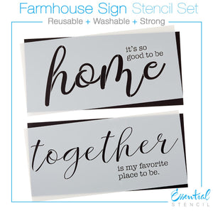 It’s So Good To Be Home + Together Is My Favorite Place To Be Stencil Set-Home-Essential Stencil