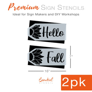 Large Hello Fall Tags (2 pack)-Fall-Essential Stencil