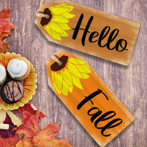 Large Hello Fall Tags (2 pack)-Fall-Essential Stencil
