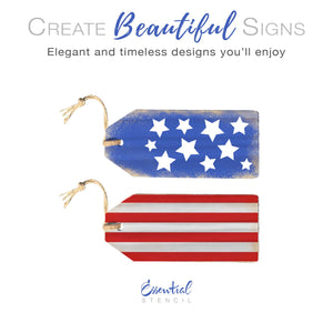 stars and stripes front door stencil set