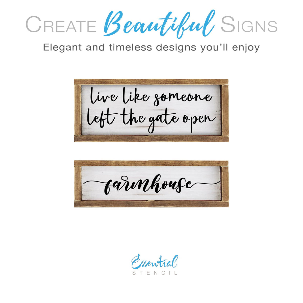 Left the Gate Open Stencil Set (2 Pack)-Farmhouse-Essential Stencil