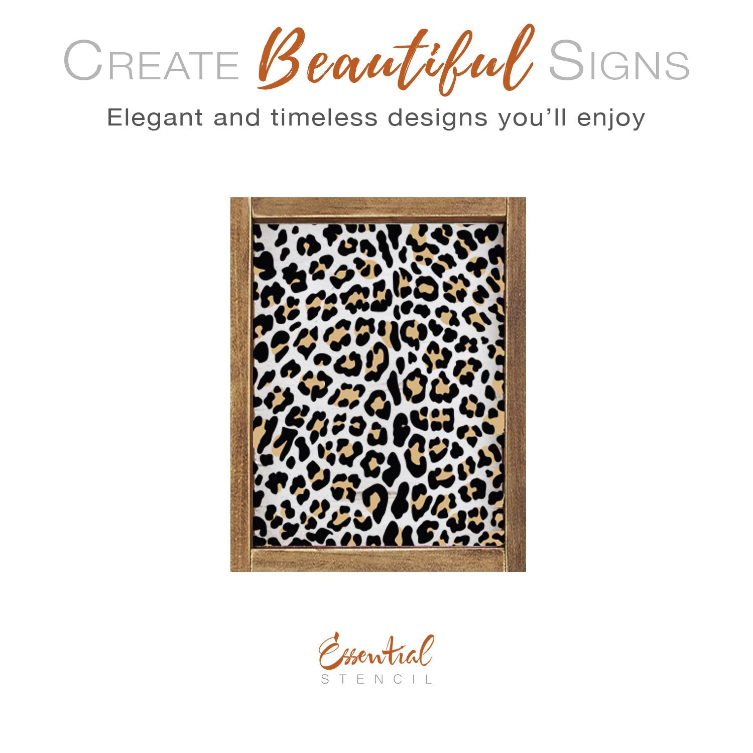 Leopard Print Stencil Large