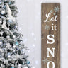 Let it Snow Vertical Christmas Stencil