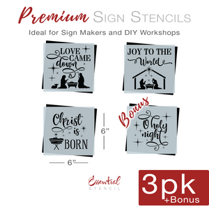 Love Came Down Stencil Set (3 Pack) + Bonus-Christmas-Essential Stencil