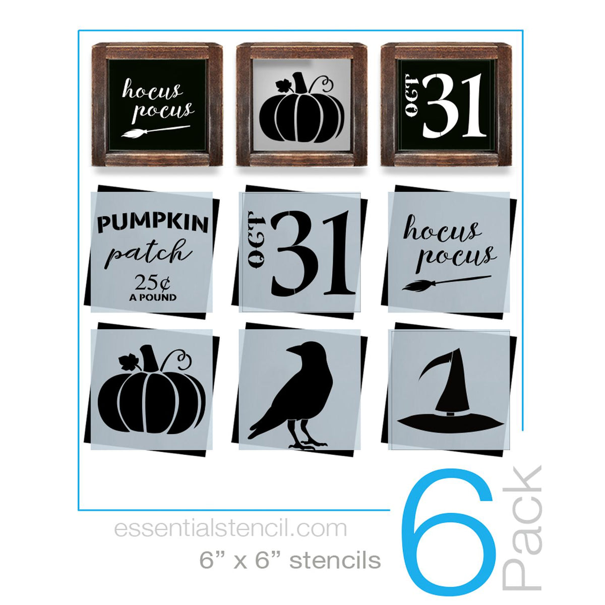 Reusable Halloween sign stencils for painting on wood | DIY Halloween Decor