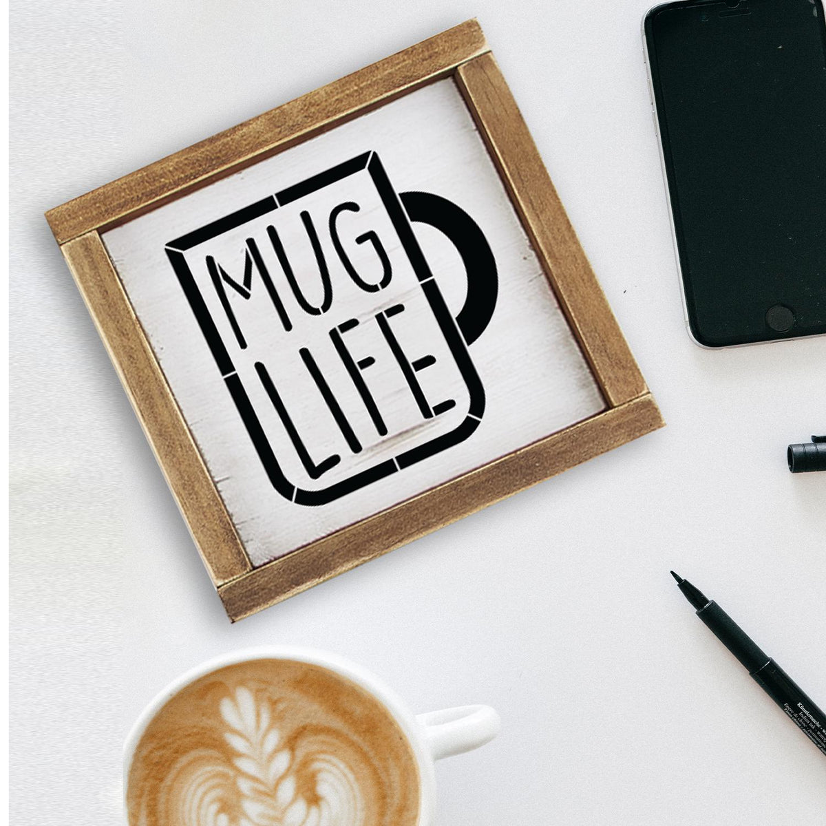 diy reusable moder farmhouse coffee bar sign stencils, HOME coffee mug sign stencil, coffee bean pattern sign stencil, coffee bar wood sign stencil, rise and grind coffee sign stencil, mug life coffee wood sign stencil, but firs, coffee sign stencil, tiered tray diy coffee sign decor, small shelf coffee bar sign decor, homemade kitchen decor coffee stencils