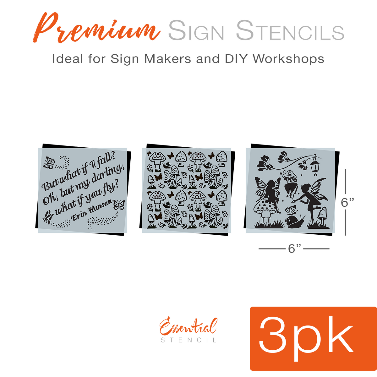 DIY reusable junk journaling mushroom and fairies stencils, mushroom and fairies card making stencils, mushroom slug and butterfly pattern, but what if i fall? oh, but my darling what if you fly quote stencil for min wood signs, Erin Hanson quote signs , scrapbooking stencils, mini enchanted theme wood sign stencils