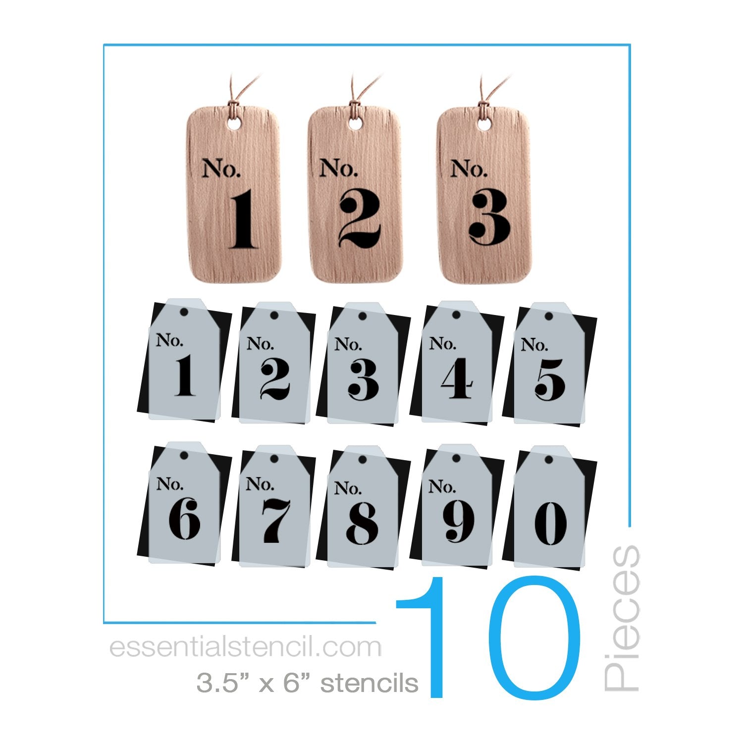 Numbers Collection Essential Stencil