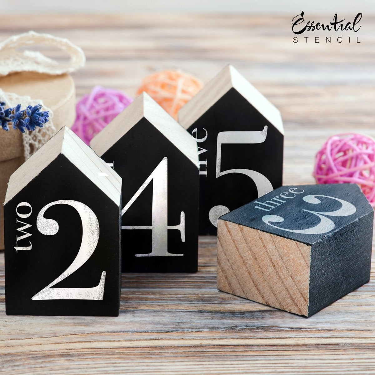 Numbers 09 Set Reusable Farmhouse Sign & Furniture Stencils