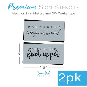 Perfectly Imperfect Sign Stencil (2 Pack)-Home-Essential Stencil