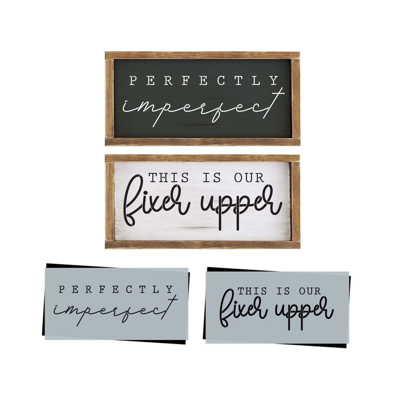 Perfectly Imperfect Sign Stencil (2 Pack)-Home-Essential Stencil