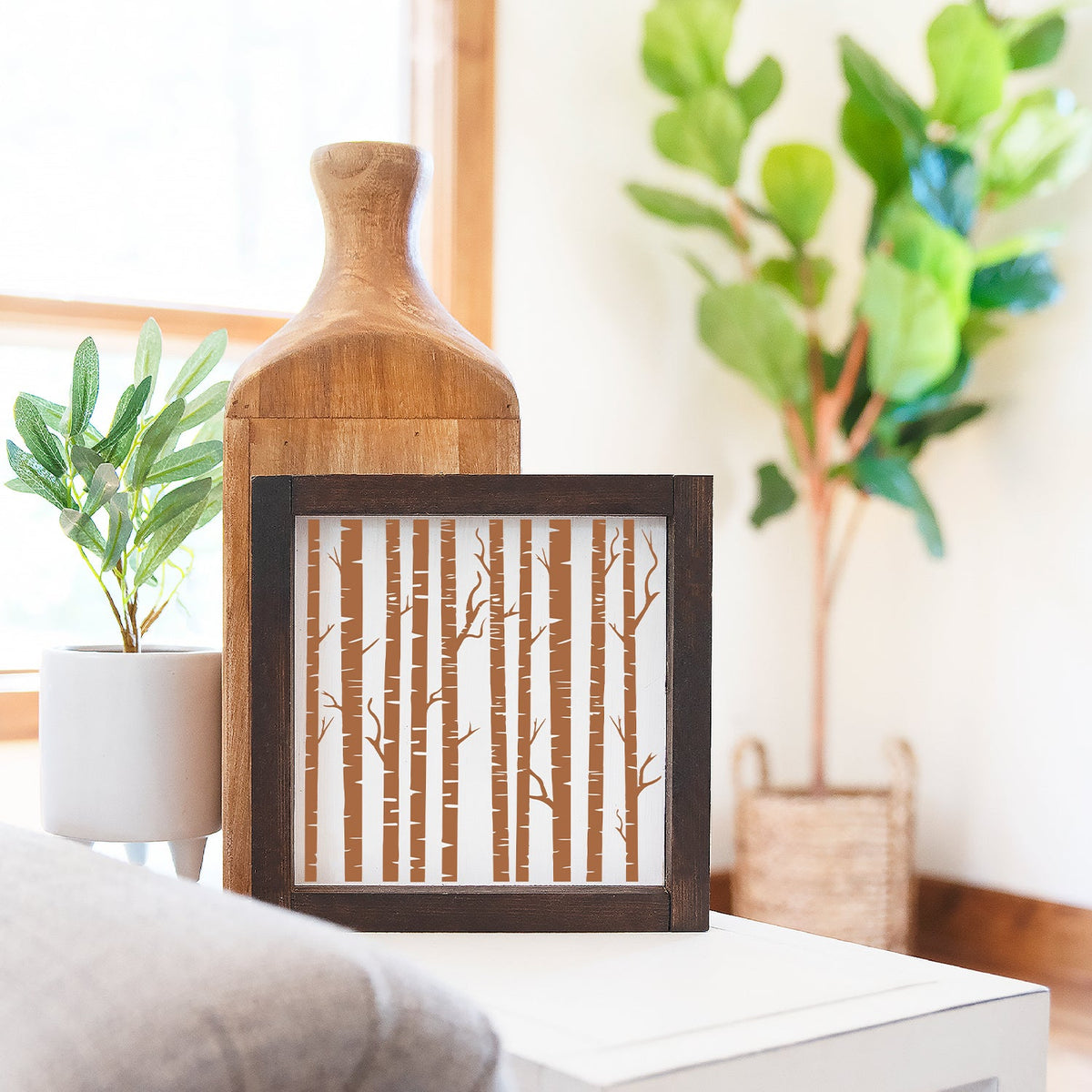 DIY reusable pine trees stencil, Birch trees stencil for painting wood signs, Pine trees cut out, birch trees cut out, tree silhouette