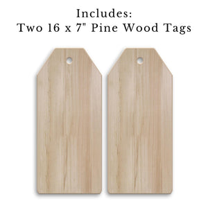 Premium Pine Large Wood Tags (2pk)-Wood Surface-Essential Stencil