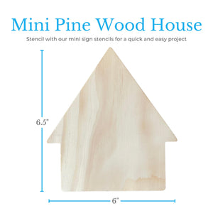 Premium Pine Mini Wood House-Wood Surface-Essential Stencil
