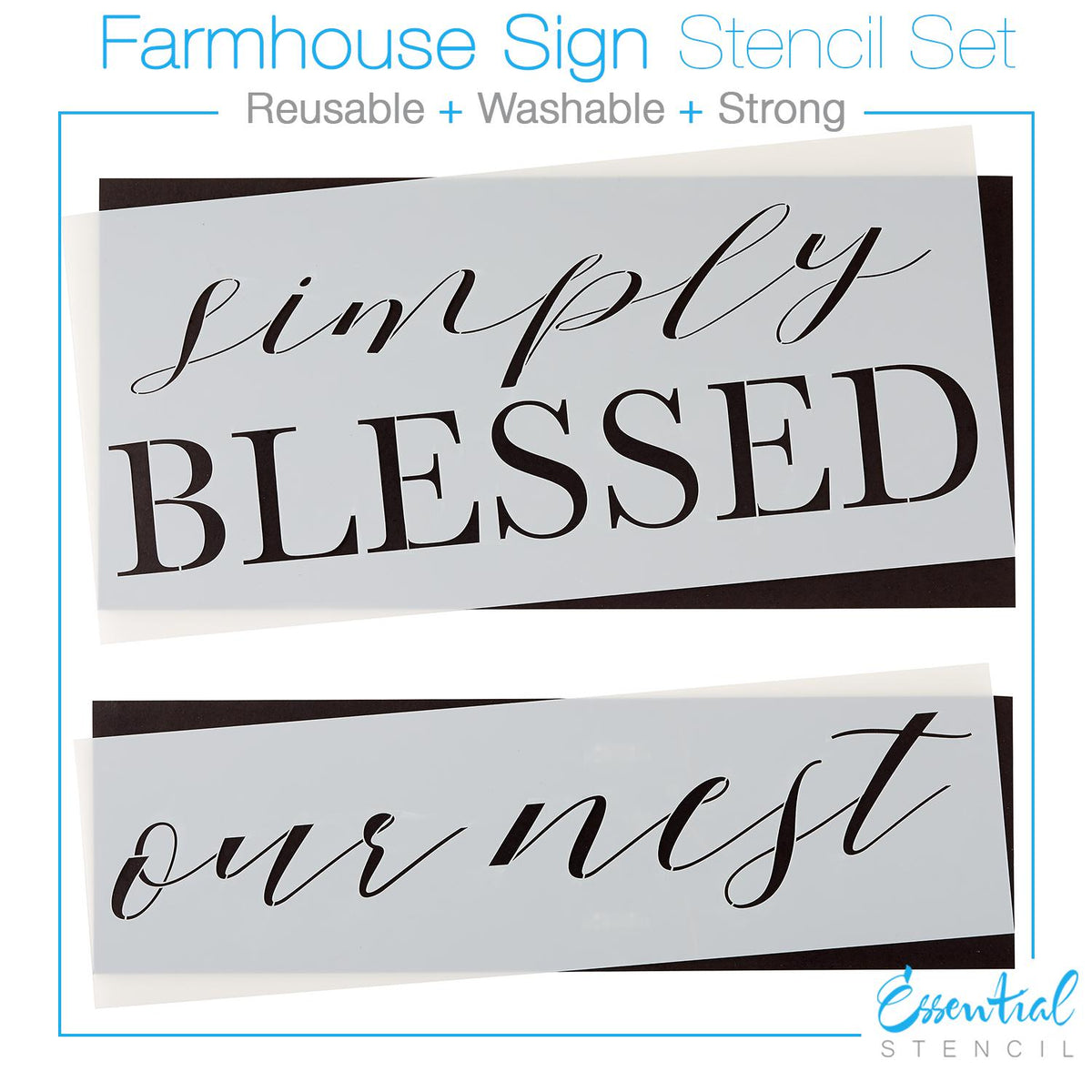 Simply Blessed + Our Nest Stencil Set-Home-Essential Stencil