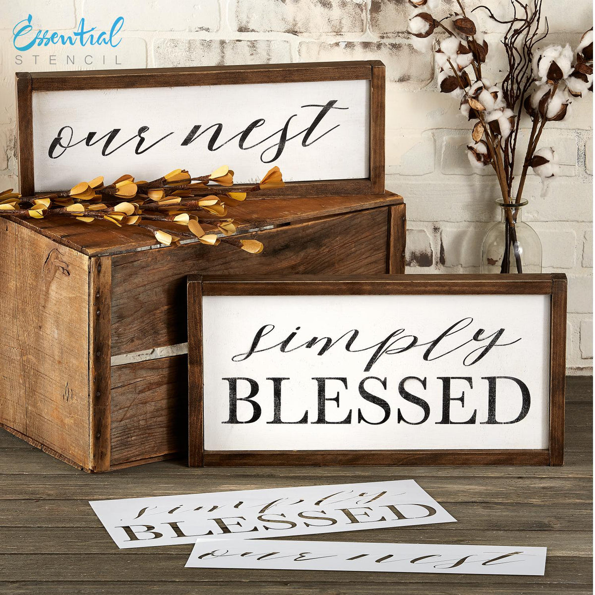 Simply Blessed + Our Nest Stencil Set-Home-Essential Stencil