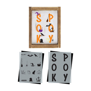Spooky Stencil Set (2 Pack) | Halloween Sign-Halloween-Essential Stencil
