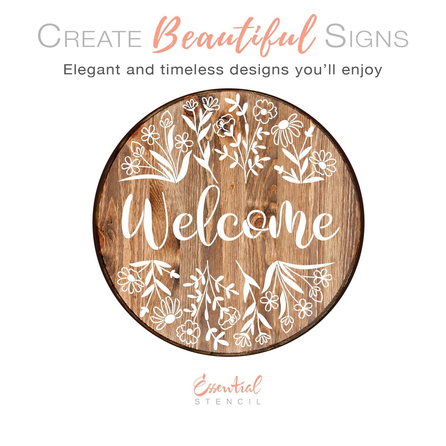 Welcome Home Stencil - Chalky & Company