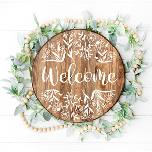 Spring Welcome Sign Stencil (2 Pack)-Spring-Essential Stencil