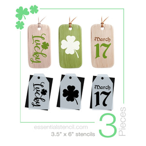 St. Patrick's Day Mini Tag Stencil Set (3 Pack)-St. Patricks Day-Essential Stencil