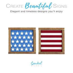 American flag stars and strips stencils for wood signs 