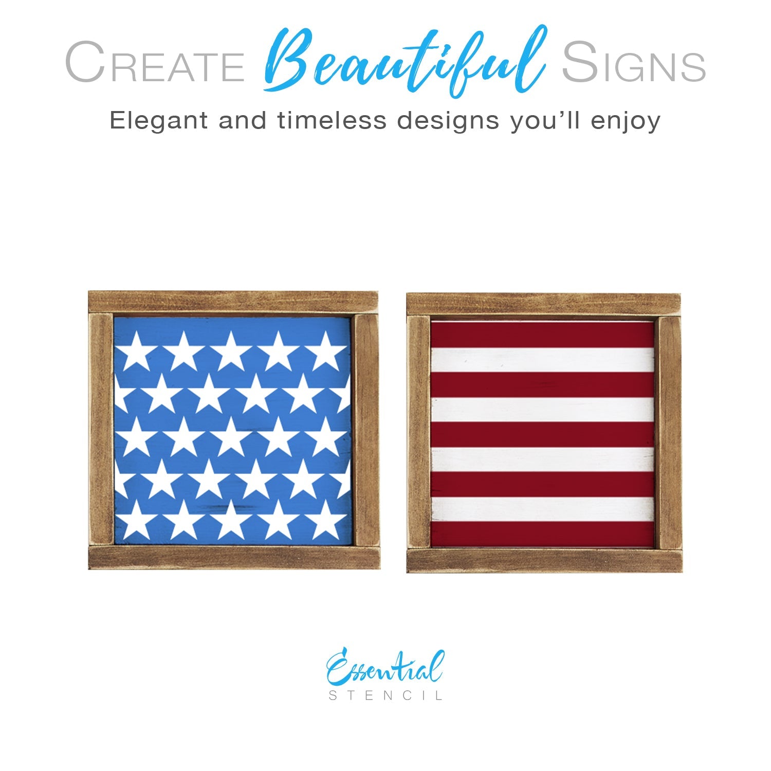 Sunflower American Flag Stencil // Step by Step Tutorial 