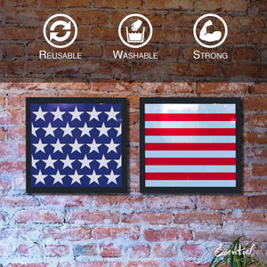 American flag stencil designs with stars and stripes