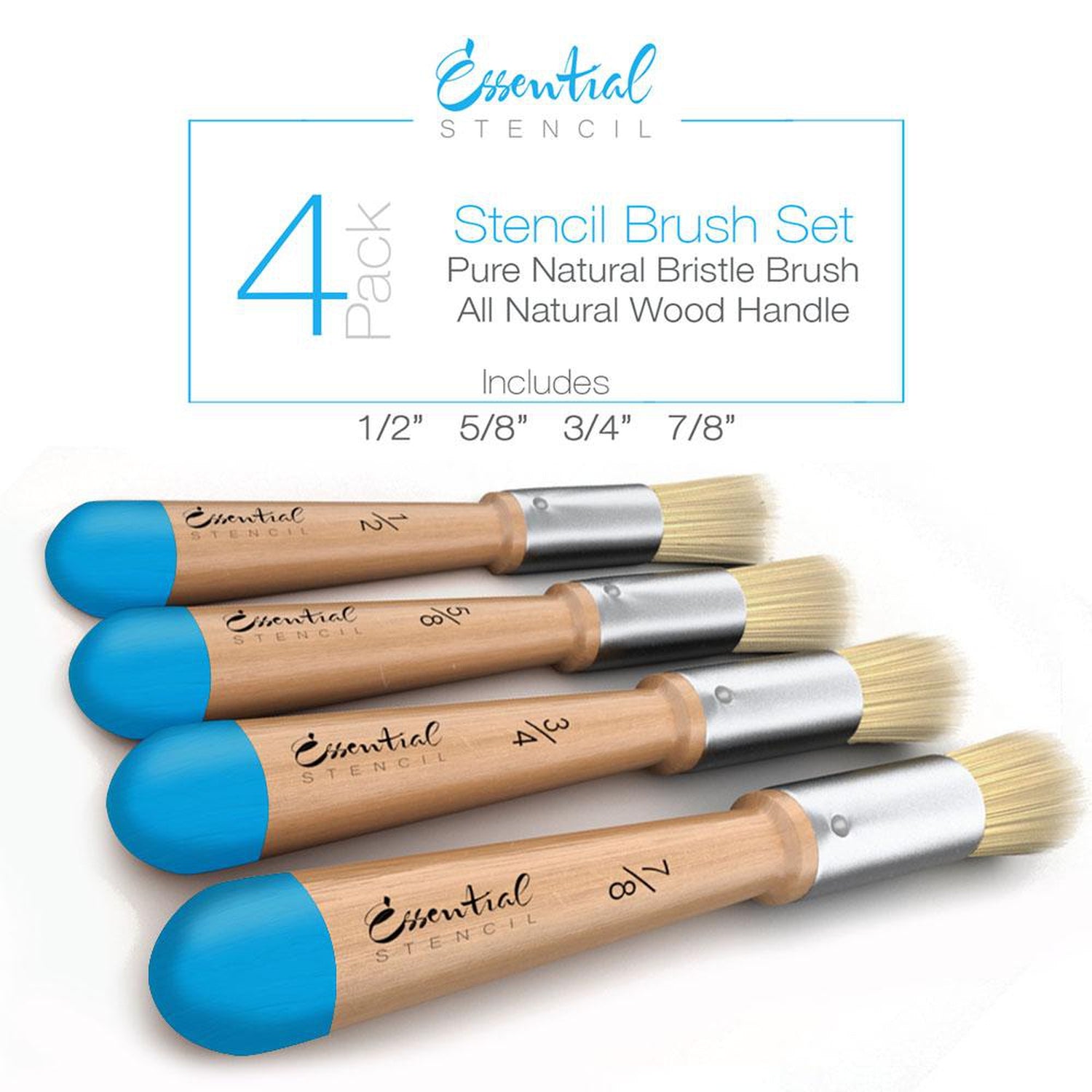 Stencil brush set, buy all 6 together and save 20% – The Stencil