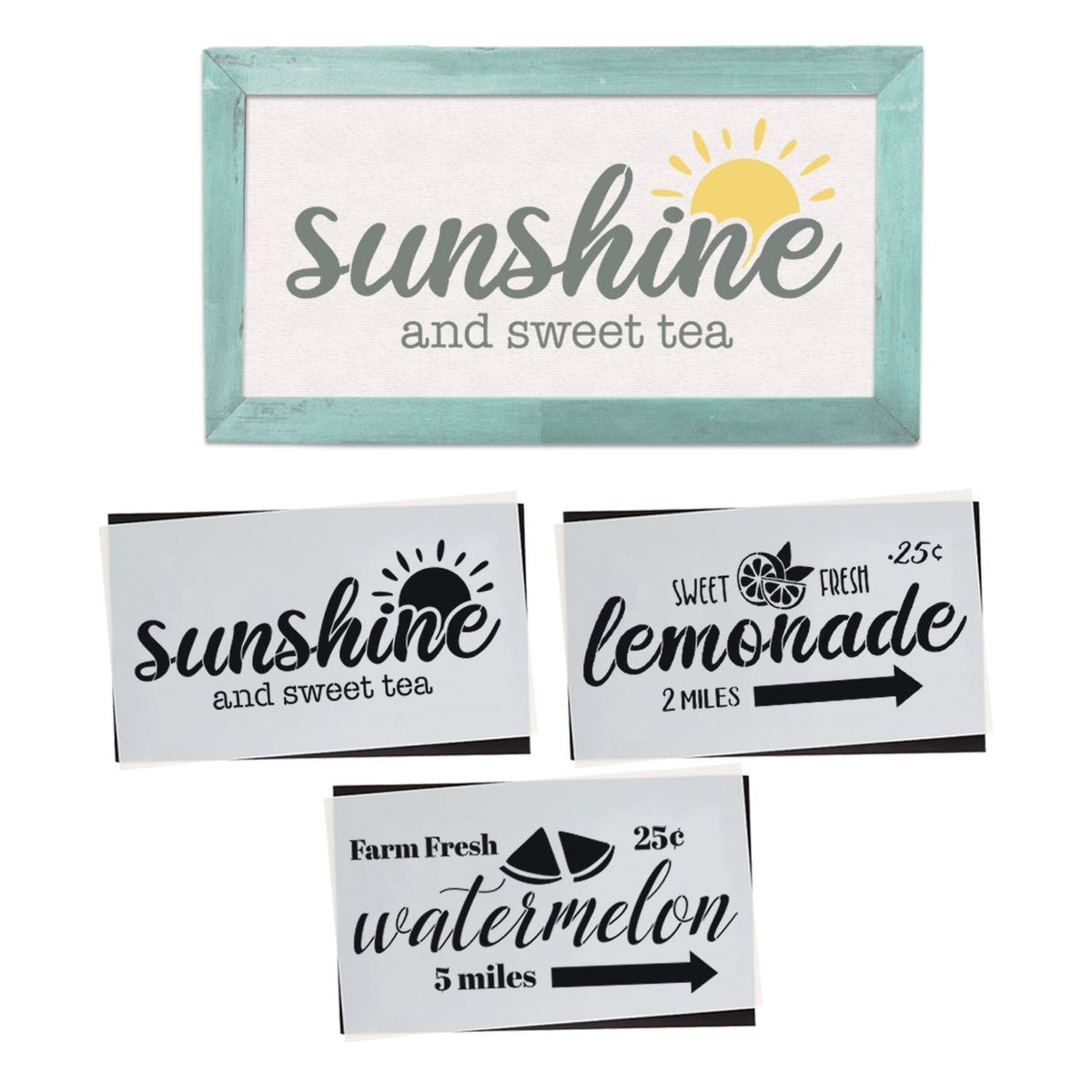 Summer Sign Stencils (3 Pack)-Summer-Essential Stencil