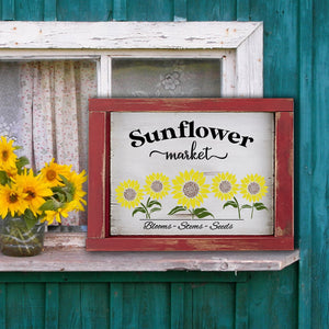 DIY Reusable Sunflower Farm Vintage Truck Sign Stencil Set, Sunflower Market stencil, Blooms, Stems, Seeds