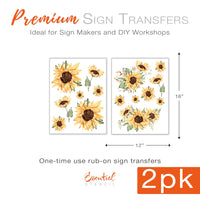 Sunflowers Rub-on Transfer-Rub-on Transfer-Essential Stencil