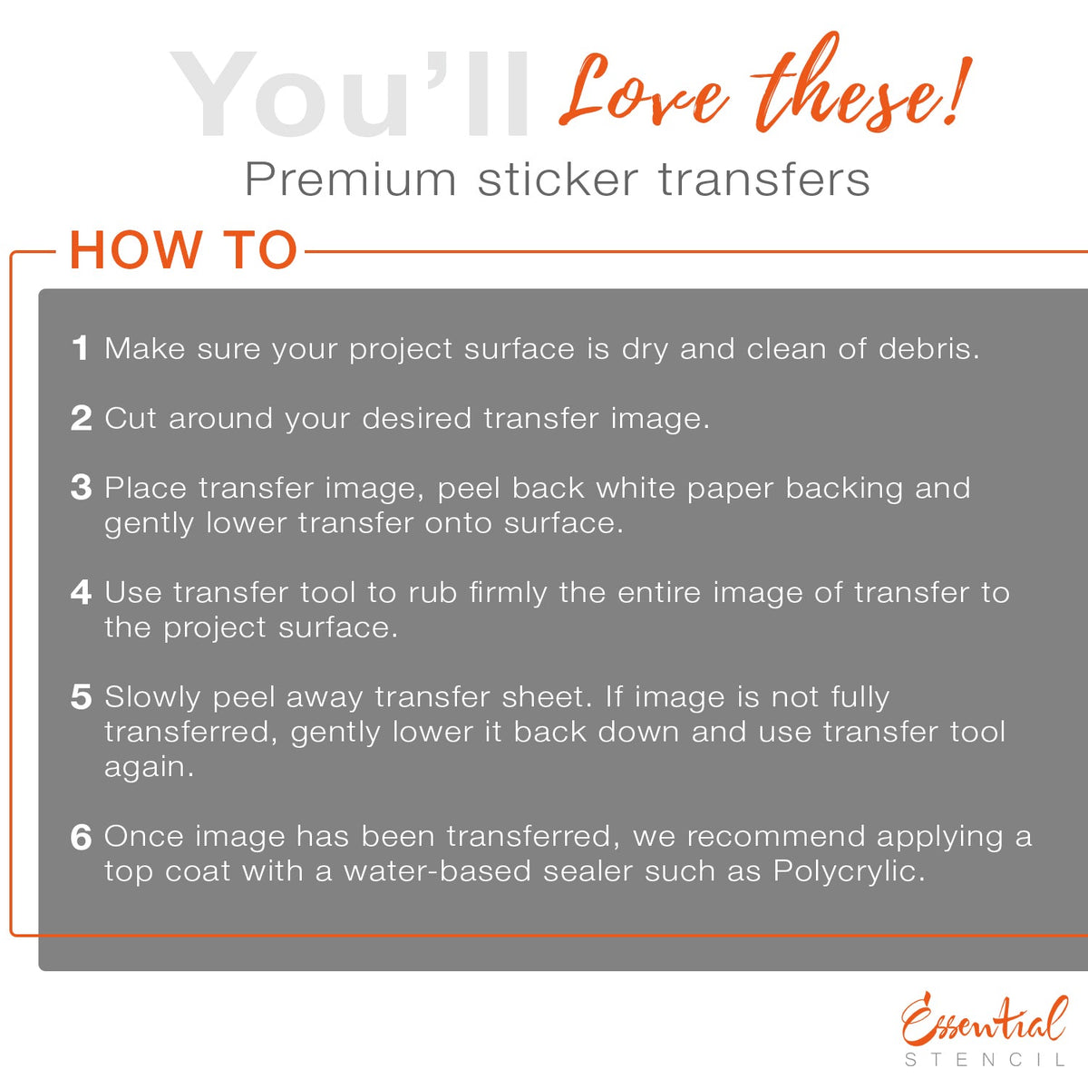 Sunflowers Rub-on Transfer-Rub-on Transfer-Essential Stencil