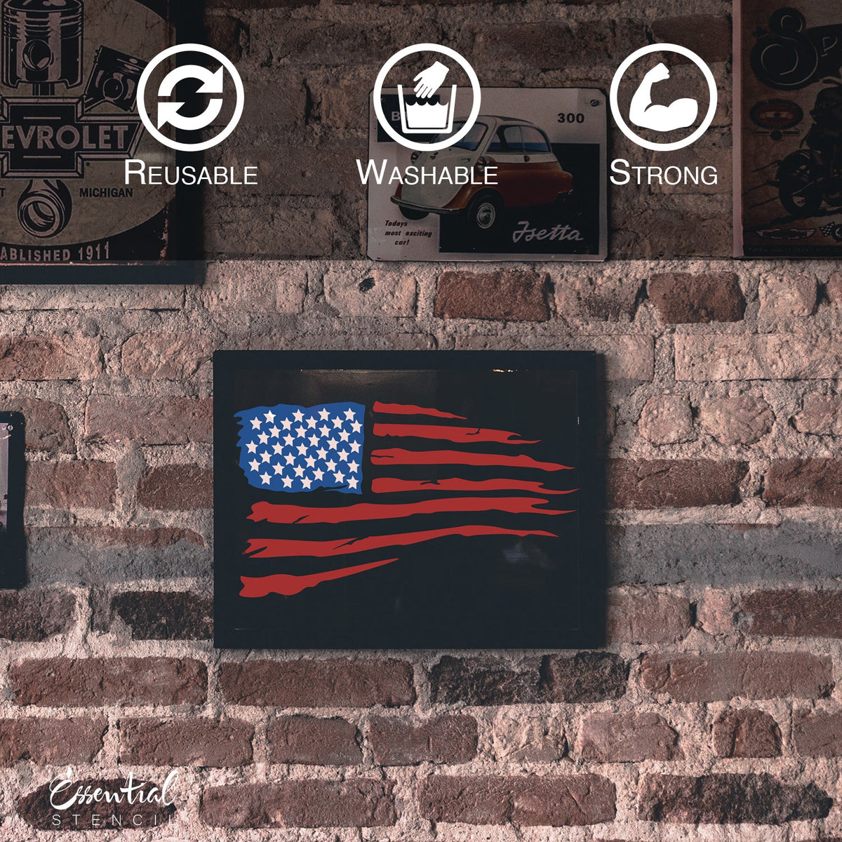 DIY reusable American tattered flag stencils, Rustic wood working American flag stencils, diy Veteran craft idea, diy veteran gift idea, DIY Patriotic rustic wood sign stencils, diy patriotic outdoor yard front porch signs stencils, tattered flag stencil